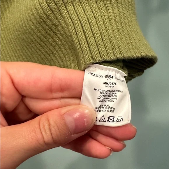 Brandy Melville Olive Ribbed Tank Top - Picture 3 of 4